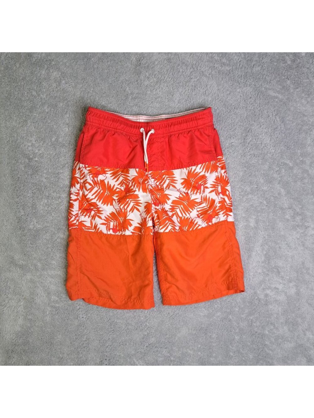 Cat & Jack Boys Swim Trunks XL Red & Orange Hawaiian Print